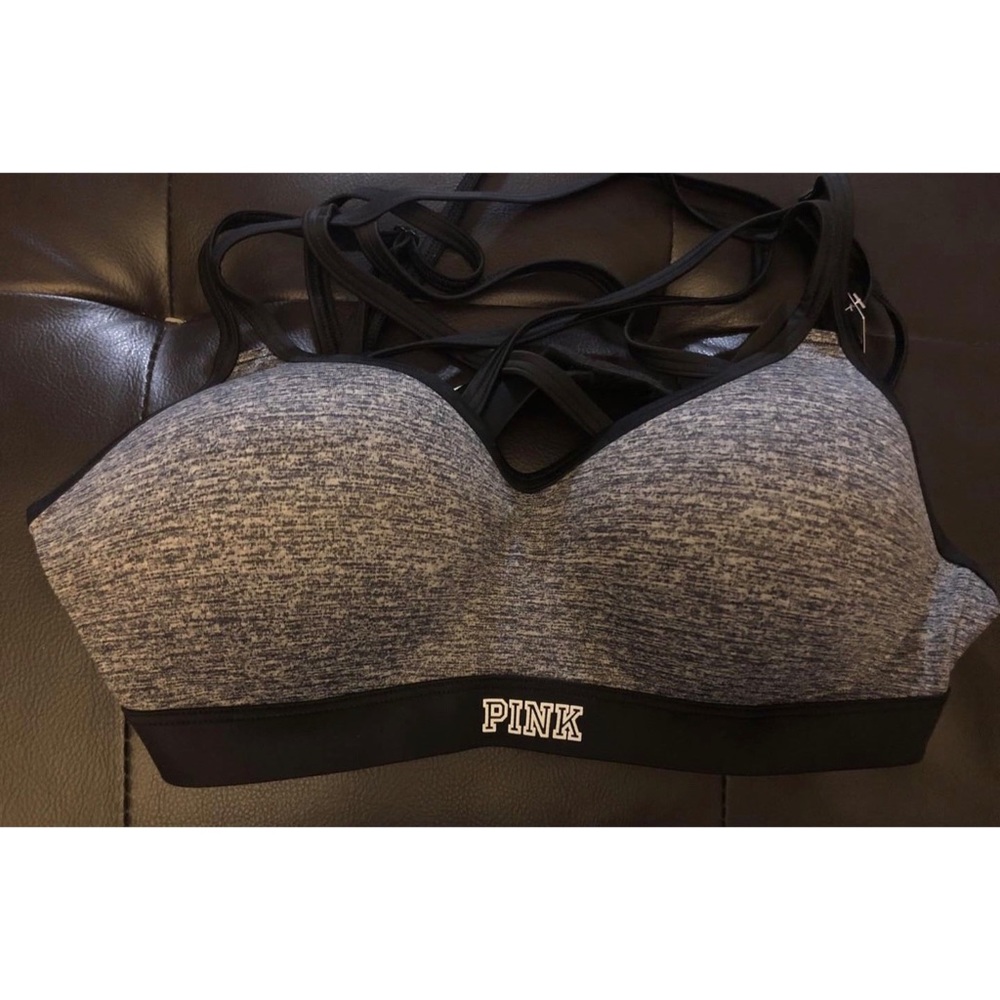Victoria’s Secret PINK Black and Grey Sports Bra